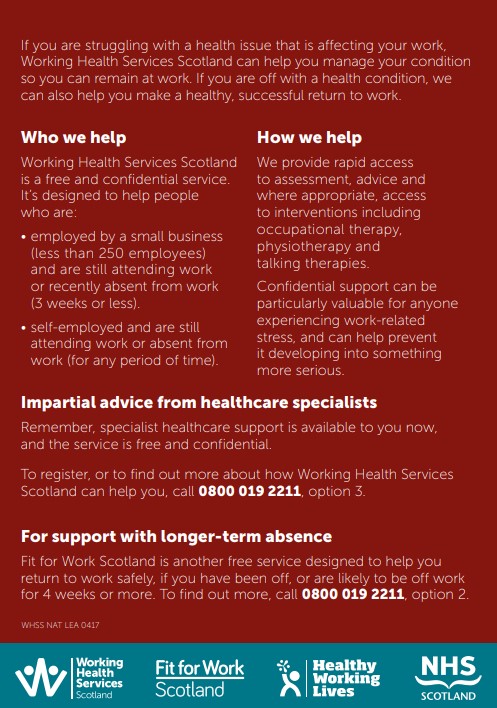 Working Health Services Scotland Page 2